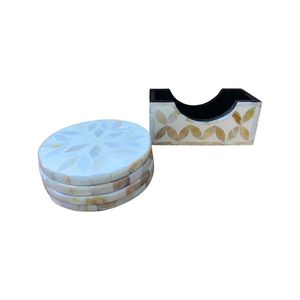 Modern MOP Coasters Crafted With High Precision Detailing Providing Contemporary Aesthetic And Natural Shell Texture - Product Image 4