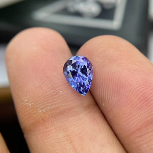 Bi-Color Tanzanite & Loupe-Clean non chauffé Zoisite naturel poire coupe pierres précieuses en vrac pour bagues de fiançailles en gros Gems Shop - Product Image 3