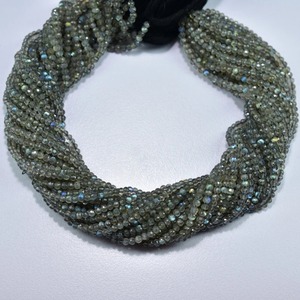 Cuentas de Labradorita Negra Facetadas AA-56 de 3mm, Naturales, al por Mayor, de Rajasthan, para Cuentas de Joyería, Certificadas por Terceros, Gemas Mehrajudin - Product Image 6