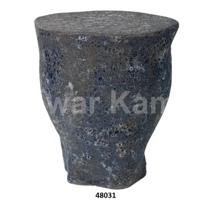 Mesa auxiliar redonda de mármol macizo y acero inoxidable de bronce, mesa auxiliar para sofá, mesa auxiliar para aperitivos y mesa de centro para sala de estar y oficina - Product Image 6