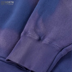 Streetwear 100% coton Drop Shoulder Sun Fade Hoodie Back Graphic Heavyweight Pullover Sun Fade Hoodie Reversible Hoodies Hombre - Product Image 5