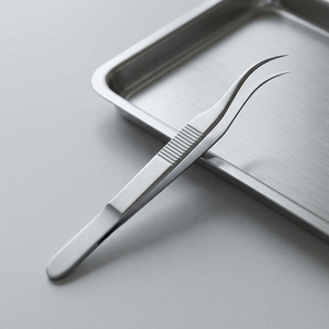 Pinces chirurgicales manuelles entièrement courbées Dumont en acier inoxydable pour interventions médicales, certifiées CE Classe I - Product Image 2