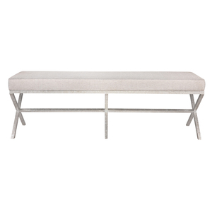 Banco de metal duradero con asientos tapizados Banco de sala de estar rectangular de buena calidad con patas de metal Fábrica de hierro - Product Image 5