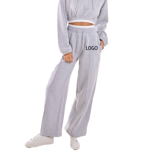 Pantalones Deportivos de Mujer con Cintura en Contraste para Otoño, de Secado Rápido, Ajustados, Elásticos, de Material Suave, Antiarrugas - Product Image 1