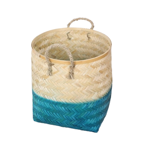 Panier à linge en bambou tissé à la main de couleur personnalisée Panier de grande taille naturel de stockage à domicile de l'usine du Vietnam - Product Image 5