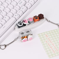Porte-clés personnalisé Patte de Chat, Clicker mécanique sur mesure, Jouet anti-stress mignon pour bureau, Cadeau sensoriel TDAH ASMR
