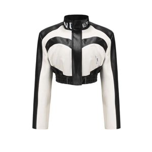 เสื้อแจ็กเก็ตสั้นหนัง PU สำหรับขี่มอเตอร์ไซค์เสื้อแจ็กเก็ตแบบสั้นสำหรับผู้หญิงเสื้อแฟชั่นสไตล์ใหม่สำหรับฤดูใบไม้ร่วง - Product Image 1