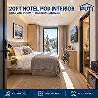 Casa Prefabbricata Modulare Apple Cabin da 20ft/40ft Pronta per Essere Abitata, con Camera da Letto e Bagno, per Noleggio o Alloggio Turistico