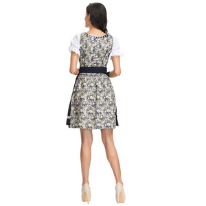 Costume de serveuse de bière allemande traditionnelle beige, jupe dirndl bavaroise, déguisement de fête fantaisie, robe d'<span class=keywords><strong>Halloween</strong></span> pour femmes et filles - Product Image 3