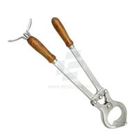 Burdizzo vétérinaire pince à castration sans effusion de sang avec support de genou manche en bois outil de castration d'animaux de bétail de bétail Logo OEM