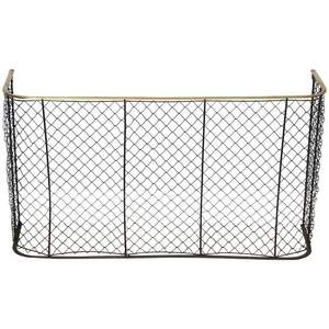 Single Panel <b>Fireplace</b> Screen Fire Guard Protection Solid Wrought Iron Frame with Metal Mesh Decorative Geometric Pattern - Product Image 6