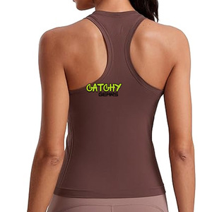 Hauts d'entraînement à séchage rapide pour femmes Racerback coupe ample débardeurs maille Yoga chemises athlétique course débardeurs sans manches vêtements de sport - Product Image 6