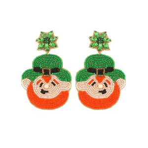 Boucles d'oreilles brodées à la main émail champignon pendentif breloque boucles d'oreilles bijoux frais doux pour les femmes de qualité supérieure d'Inde - Product Image 4