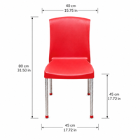Chaise de salle à manger en plastique ergonomique, légère, portable et empilable, idéale pour les salons et les bureaux à domicile, les appartements et les hôtels