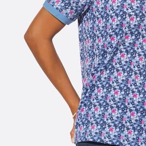 Polo de mujer transpirable con logotipo personalizado de alta calidad, camiseta Polo de poliéster y algodón estampada ajustada para mujer - Product Image 4