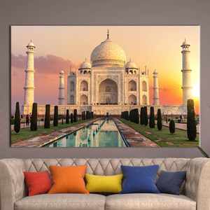 Obra de arte impresa en lienzo: Arquitectura y paisajes icónicos de la India, 1P: Enrollado en lienzo tipo galería - Product Image 1