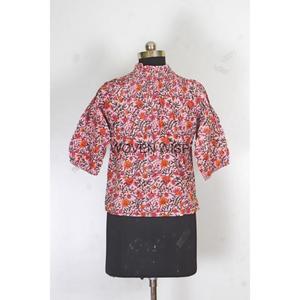 100% coton imprimé fleuri court femmes tenue décontractée nuit sommeil porter dressing Maxi robe plage porter robe indien main bloc - Product Image 2