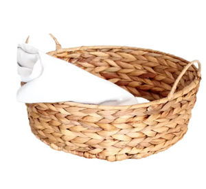 Plateau rond en jacinthe d'eau Artex Dong Thap, tissé à la main, décoration d'intérieur, durable - Product Image 1