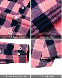 Men's Stylish Plaid Flannel Long Sleeve <b>Shirt</b> Autumn Regular Fit Ultra-Soft <b>Button</b>-Up Design for Comfort Breathability Everyday - Product Image 2