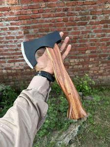 Hachas Vikingas de Acero al Carbono NM, Forjadas a Mano, Grabadas, Hacha Medieval con Mango de Madera, Hoja de Corte de 4 Pulgadas - Product Image 6