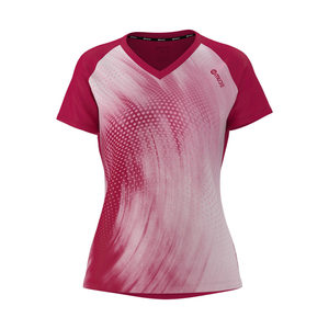 Camiseta Deportiva Ajustada para Mujer - Fucsia, Tejido Transpirable, Logotipo Bordado - Product Image 3