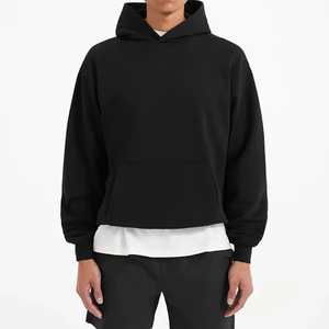 Sudaderas con capucha con estampado 3D de logotipo personalizado más vendidas para hombres Heavyweight 500 Gsm French Terry Fabric Boxy Hoodie - Product Image 1