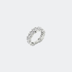 3.60CTW Mixed Shape Prong <b>Set</b> Cluster Eternity <b>Ring</b> 14k Gold Lab Grown Diamond Multi Shape Wedding Band Jewelry <b>for</b> <b>Women</b> - Product Image 2