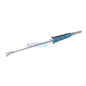 Ciseaux - 30 lames en acier inoxydable fortement courbées, tige de 5 mm, longueur de travail de 7'' (17,8 cm), poignée à pression de 12'' (30,5 cm), VATS - Product Image 2