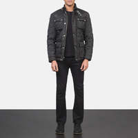 Veste coupe-vent matelassée noire décontractée Barry, imperméable, du XS au 6XL, nouveau design, manteau matelassé avec fermeture éclair, isolé thermiquement, pour homme
