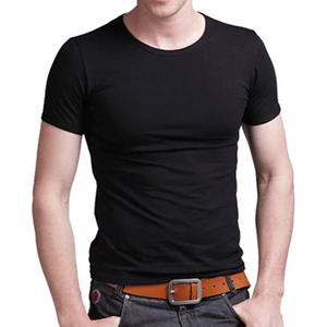 T-shirt à manches courtes en pur coton respirant de grande taille pour homme, neuf - Product Image 3