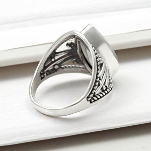 Anillos de piedras preciosas de piedra lunar de arcoíris Natural, anillos de joyería fina de plata sólida hechos a mano de diseño profesional de plata 925 para ella OEM - Product Image 4