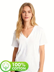 T-shirts basiques pour femmes en coton 100% sur mesure, taille plus, crop top, tee-shirt vierge, haute qualité, épaules tombantes, fabricant de t-shirts BD - Product Image 4