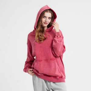 Venta al por mayor personalizado Highstreet peso pesado lavado 100% algodón Regular Fit hombres sudaderas con capucha Vintage Look lavado Tops con capucha - Product Image 2