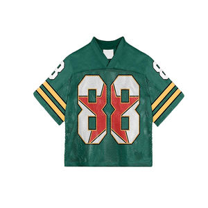 2025 camisetas de fútbol americano personalizadas para hombres, venta al por mayor, ropa deportiva por sublimación, diseño de malla corta personalizable para equipos - Product Image 2