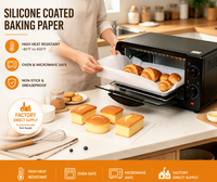 Papier sulfurisé non blanchi résistant à la chaleur, directement de l'usine, enduit de silicone, antiadhésif et résistant à la graisse pour pain/gâteau/biscuits