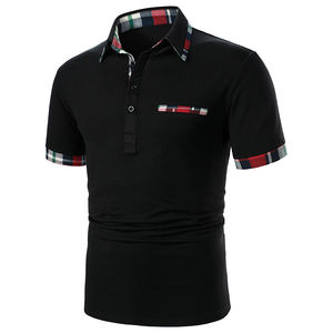 Manga corta de algodón 100% de alta calidad para hombre para camisa Polo de secado rápido patrón de estampado táctico estilo informal de verano - Product Image 4