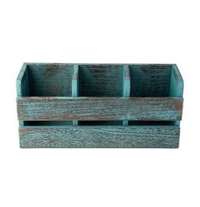 Soporte para cubiertos de madera de color blanco a mano de metal de calidad superior diseño maravilloso soporte de almacenamiento de cubiertos de madera de 3 secciones - Product Image 5