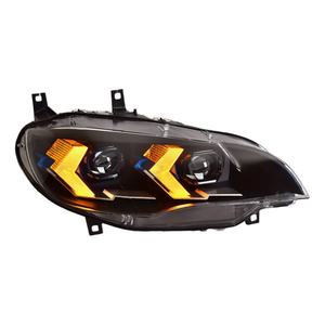 Conjunto de Faros Delanteros para BMW X6 E71 2008-2014, Modificación con Nuevas Luces LED de Circulación Diurna de Doble Color en Forma de Flecha - Product Image 5
