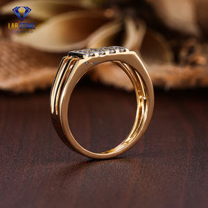 Anillo de oro amarillo con diamante de corte redondo TDW 0,40 de Lab-Stone/Anillo de diamantes de lujo/Color DE LA EF-VS - Product Image 5