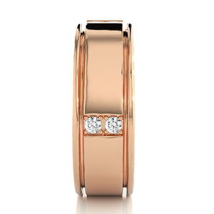 Igi Certified HPHT Lab Grown 14K Oro sólido Eternity Wedding Band Anillo para hombres Diamante de corte redondo para Aniversario de compromiso - Product Image 3