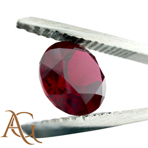 LAB GROWN Ruby Pierres précieuses à facettes en vrac de forme ronde pour bijoux Rubis rouges créés Fusion de flamme certifiée de qualité supérieure - Product Image 3