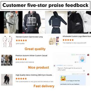 Survêtements d'entraînement en coton d'hiver unisexe, logo personnalisé, sweats à capuche en polaire pour hommes, pantalons de survêtement, séchage rapide, respirant - Product Image 3