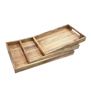 Plateaux de service écologiques en bois durable, plateaux en bois finis non toxiques, idéaux pour les entreprises écologiques. - Product Image 2