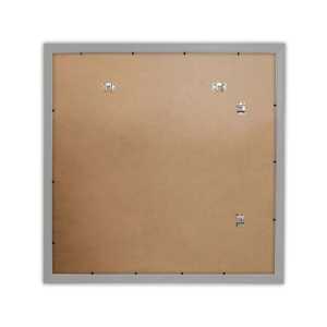 Cadre photo en bois argenté de style classique 70 x 70 cm format A4 pour décoration intérieure, affichage de photos DIY avec façade en verre - Product Image 3