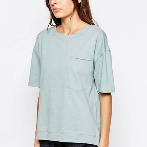 2024 último diseño transpirable ligero camisetas de gran tamaño mujeres alta calidad estampado patrón poliéster algodón tela suelta - Product Image 2