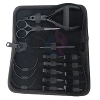 Kit d'outils professionnels pour extensions de cheveux tissées en acier inoxydable, à forte tenue, comprenant aiguille, pinces à cheveux, ciseaux et pinces à 2 trous - Meilleures ventes