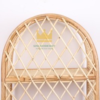 Armoire en arc de marguerite en rotin naturel écologique pour garde-robe d'enfants au design époustouflant fabriqué à la main au Vietnam