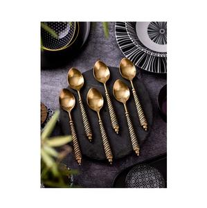 hot sale Gold Embossed Traditional Cutlery Stainless Steel Titanium gold <b>Flatware</b> <b>Set</b> Safe and healthy for daily use - Product Image 1
