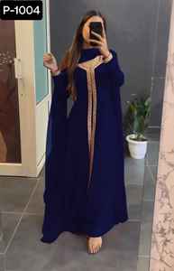 Nouveau modèle Femmes Porter Bollywood Designer Anarkali Prêt à Porter Robes et Georgette Dupatta avec Séquence Travail Dentelle Bordure - Product Image 4