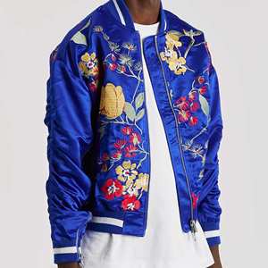 Chaqueta Bomber con Recubrimiento Personalizado, Bordado Frontal, Fabricante OEM/ODM, Venta al Por Mayor, Ropa de Moda de Alta Calidad Resistente al Viento - Product Image 3